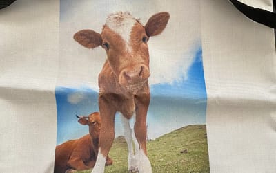 Tote Bag with Cow